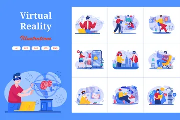 Realidad virtual Paquete de Ilustraciones