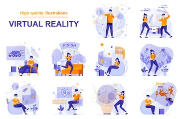 Realidad virtual Paquete de Ilustraciones