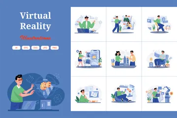 Realidad virtual Paquete de Ilustraciones