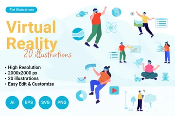 Realidad virtual Illustration Pack