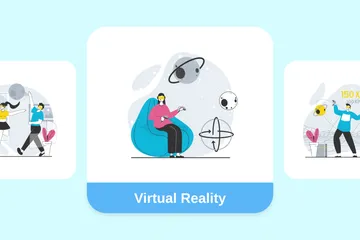 Realidad virtual Paquete de Ilustraciones