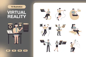 Realidad virtual Paquete de Ilustraciones