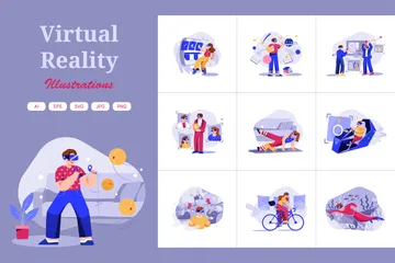 Realidad virtual Paquete de Ilustraciones