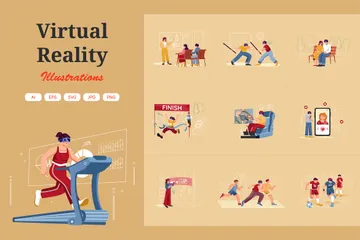 Realidad virtual Paquete de Ilustraciones