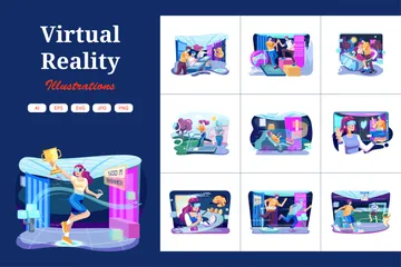 Realidade virtual Illustration Pack