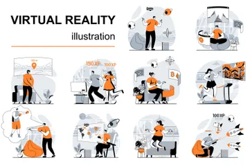 Realidade virtual Pacote de Ilustrações