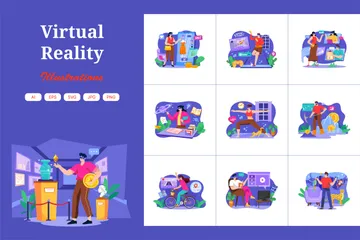 Realidade virtual Pacote de Ilustrações