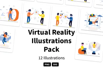 Realidade virtual Pacote de Ilustrações