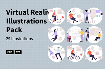 Realidade virtual Illustration Pack