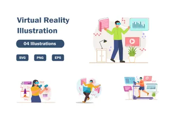 Realidade virtual Pacote de Ilustrações