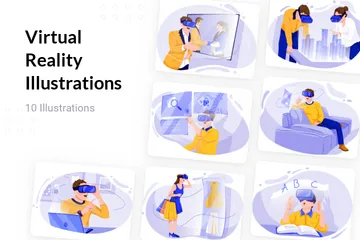 Realidade virtual Pacote de Ilustrações