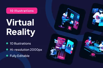 Réalité virtuelle Pack d'Illustrations