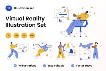 Réalité virtuelle Pack d'Illustrations