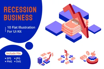 Recession Business Illustration Pack
