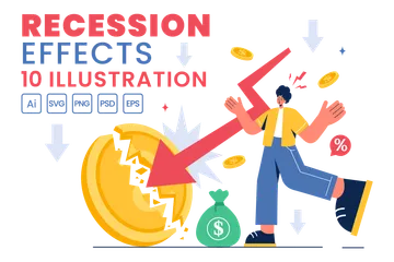 Recession Effects Illustration Pack