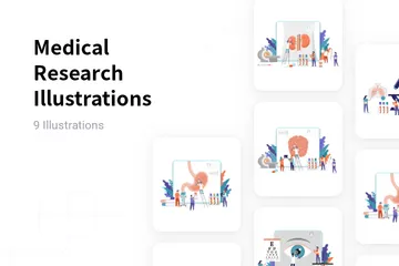 Recherche médicale Pack d'Illustrations