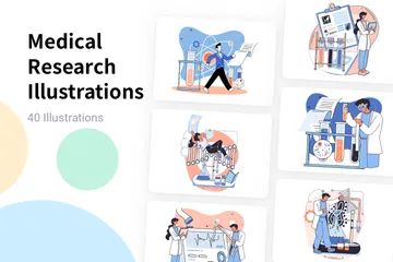 Recherche médicale Pack d'Illustrations