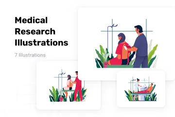 Recherche médicale Pack d'Illustrations