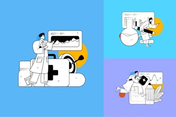 Recherche médicale Pack d'Illustrations