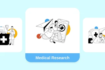 Recherche médicale Pack d'Illustrations