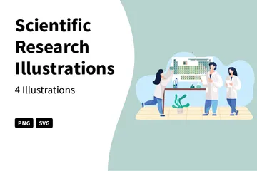 Recherche scientifique Illustration Pack