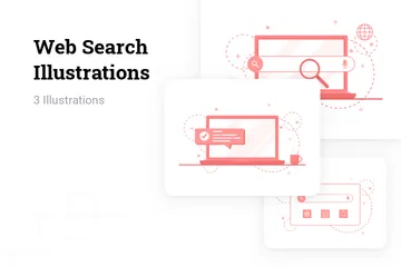 Recherche Internet Pack d'Illustrations