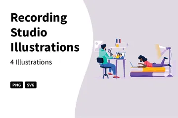 Recording Studio Illustration Pack