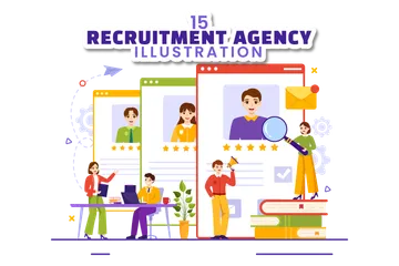 Recruitment Agency Illustration Pack