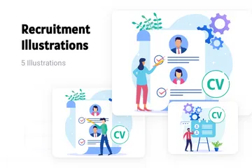 Recruitment Illustration Pack