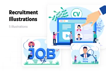 Recruitment Illustration Pack