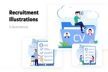 Recruitment Illustration Pack