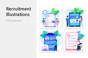 Recruitment Illustration Pack