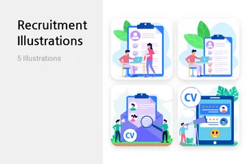 Recruitment Illustration Pack