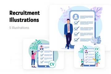 Recruitment Illustration Pack