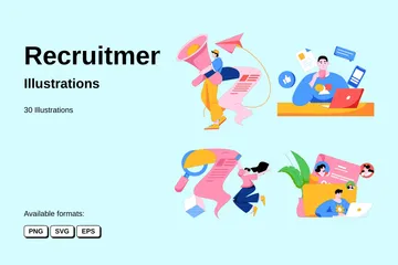 Recrutamento Pacote de Ilustrações