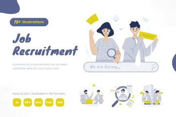 Recrutamento de Emprego Pacote de Ilustrações