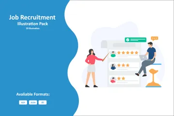 Recrutamento de Emprego Pacote de Ilustrações