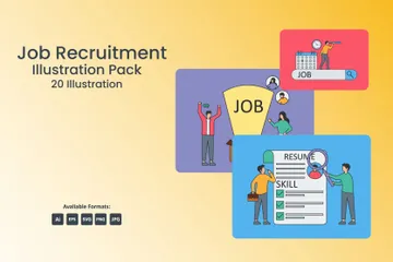 Recrutamento de Emprego Pacote de Ilustrações