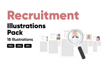 Recrutement Pack d'Illustrations