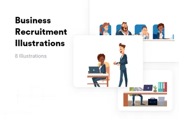 Recrutement d'entreprises Pack d'Illustrations