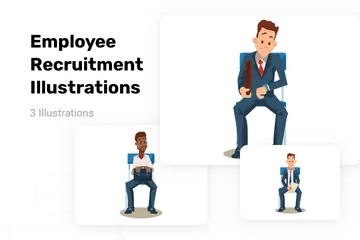 Recrutement d'employés Pack d'Illustrations