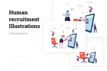 Recrutement humain Pack d'Illustrations