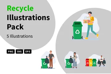 Recyceln Illustrationspack