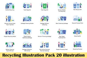 Recycling Illustrationspack