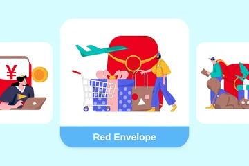 Red Envelope Illustration Pack
