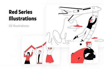 Red Series Illustration Pack