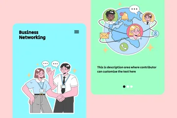 Redes de negocios Paquete de Ilustraciones