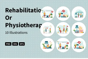 Rééducation ou physiothérapie Pack d'Illustrations