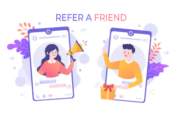 Refer A Friend Illustration Pack