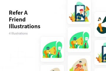 Refer A Friend Illustration Pack